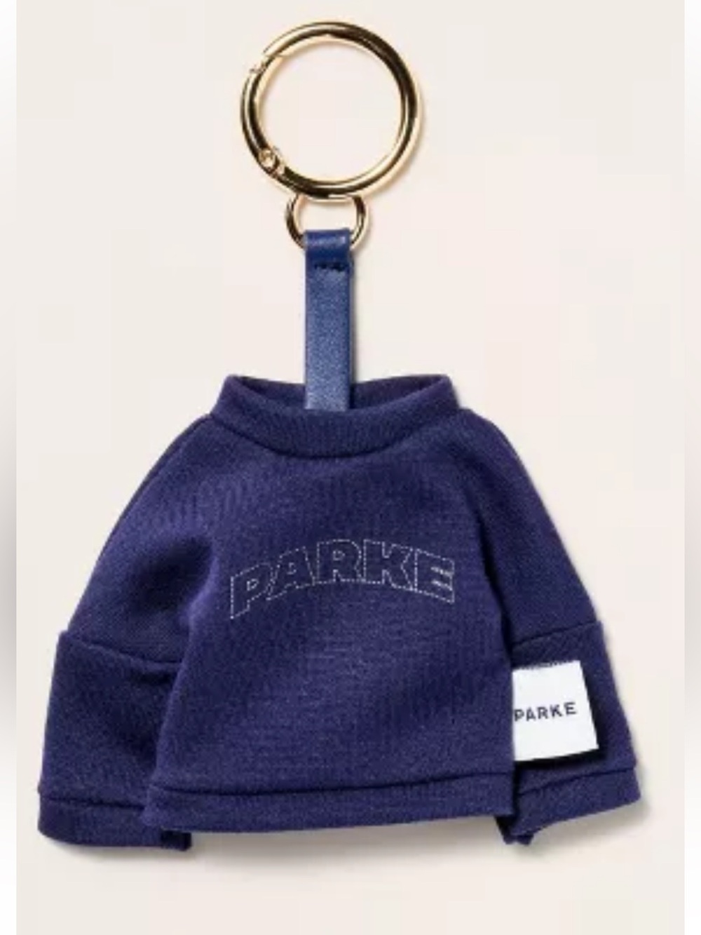 Parke X Target collab navy blue sweatshirt keychain .